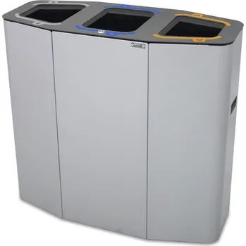 Odpadkový koš Odpadkový koš na tříděný odpad MUNICH 160 l (3 koše) - držáky pytlů