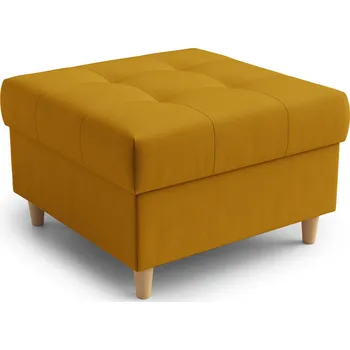 Sedací souprava Skandinávská podnožka 67x67 cm prošívaná Žlutá
