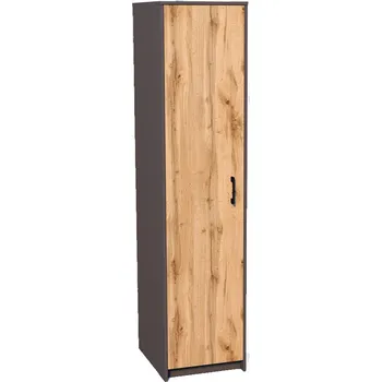 Ložnice Skříň WIKTORIA 1D Grafit/dub wotan