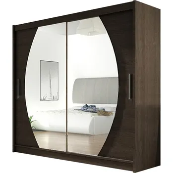 Šatní skříň Velká šatní skříň BEGA IV čokoládová šířka 180 cm