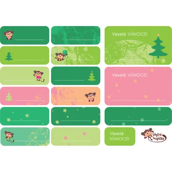 Jmenovka na stůl Chytrá Opička Jmenovky na dárky