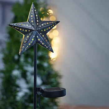 Vánoční dekorace 3Pagen Solární kovový zápich Hvězda