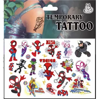Odstranitelné tetování Dětské dočasné tetování - SPIDER MAN - SPIDEY AND HIS AMAZING FRIENDS 7 (Značka: TAKARA TOMY)