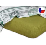 Froté prostěradlo do postýlky 60x120 EXCLUSIVE olivové
