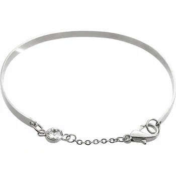 Náramek JSB bijoux s.r.o. Ocelový náramek s karabinou a krystalem Swarovski Crystal