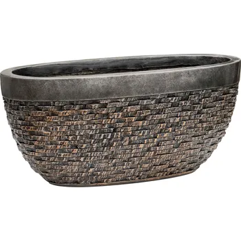 Květináč Baq Universe Layer Oval Bronze V 40 cm / D 50 cm