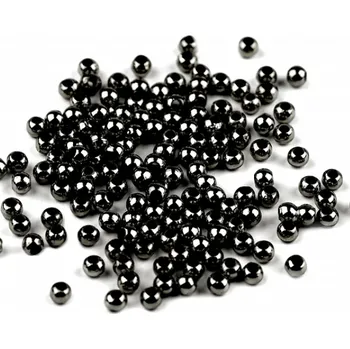 Dětské navlékací korálky Plastové voskové korálky / perly Glance Ø3 mm černá 10g