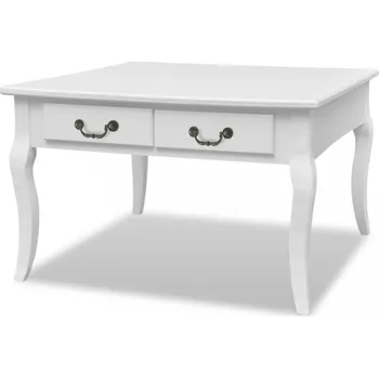 Konferenční stolek Acate konferenční stolek 80 x 80 x 50 cm MDF/dřevo bílý