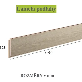 vinylová podlaha Vinylové schody ECOLINE 9550 Borovice islandská Varianta: Lamela Střed, 1235 x 305 mm