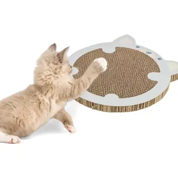 TRIXIE JUNIOR škrabací karton "křeček", catnip, 31 x 2,5 x 32,5 cm, šedá