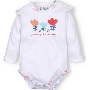 Kojenecký body NINI Body dlouhý rukáv Rainbow Garden BÍLÉ - 92