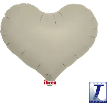 Party dekorace Balónek srdce pískově šedé 35 cm t211526