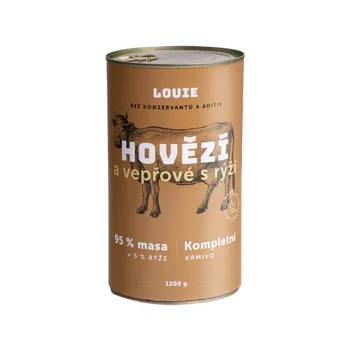 Krmivo pro psa LOUIE Hovězí s rýží 1200 g