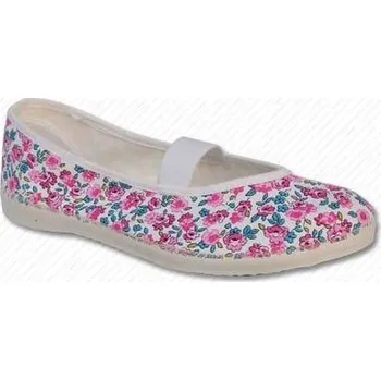 Dětská fitness obuv Květinové dětské cvičky růžové - jarmilky TOGA Velikost: 22 (33.5 EU)