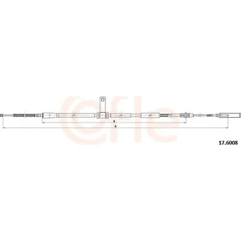 Auto-moto Tažné lanko, parkovací brzda COFLE 17.6008
