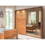 Skříň s posuvnými dveřmi se zrcadlem LIDO 1 olše