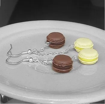 Náušnice CircusMind Sladké náušnice Fimo - čoko a vanilkové makronky S0933