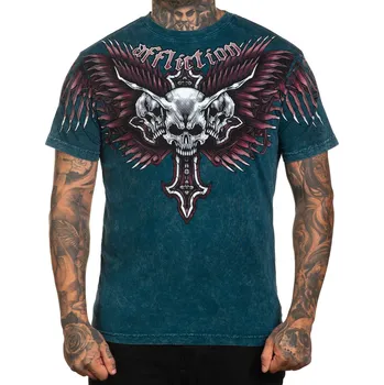 Pánské tričko tričko hardcore pánské - HYPER SPEED - AFFLICTION - A26337-ADLV - 3XL