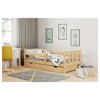 Postel Martin 160x80 cm - PŘÍRODNÍ + šuplík + rošt ZDARMA