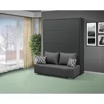 Nabytekmorava Motorová výklopná postel s pohovkou VS 21065 MOT 180x200 cm barevné kombinace: Antracit / dveře antracit, barva pohovky: Savana šedá