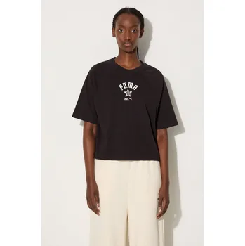 Pánské tričko Bavlněné tričko Puma Classics Play Paris Relaxed Tee, XS, černá, 99X