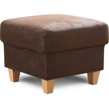 Taburet Hnědý taburet 59x59 FÜNEN v látce Antik chocco 17