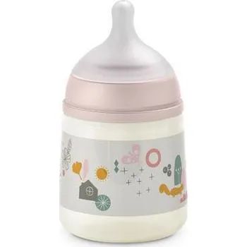 Kojenecká láhev Suavinex Láhev kojenecká 150 ml fyz S Walk Sauvinex Růžová