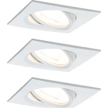 Lampička Paulmann 3 bodová Nova úhlová otočná/stmívatelná, bílá - Hloubka dutiny 7,5 cm, rozsah otáčení 50° Bílá / opál 3 x 6,5 W LED - Doprava zdarma