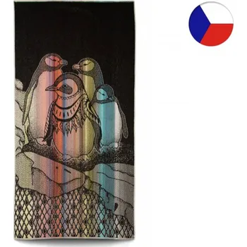 Bytový textil Plážová osuška 75x150 ZARA 450g Africké léto Tučňáci II