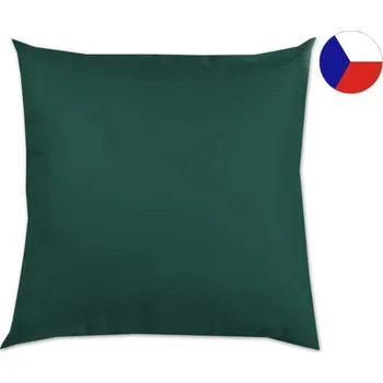 Dekorativní polštářek Jednobarevný saténový dekorační polštářek 50x50 Luxury Collection Tmavě zelený