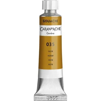 Výtvarná barva Kvašová barva, okrová/ochre, tuba 10 ml, CARAN D'ACHE 2001.035