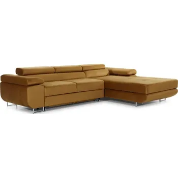 Sedací souprava Rohová sedací souprava Alfredo, pravá, hořčicová (Monolith 48)