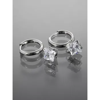 Náušnice Prosperk Náušnice kroužky s hranatými krystaly S0938