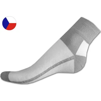 Dámské ponožky Dětské kotníkové ponožky 25/27 Bílo-šedé