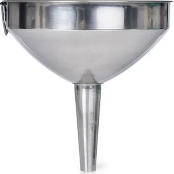 CHEF | Nerezový trychtýř s ouškem | Na přelévání do lahví s úzkým hrdlem | Masivní provedení | průměr 13,5 cm Dedra