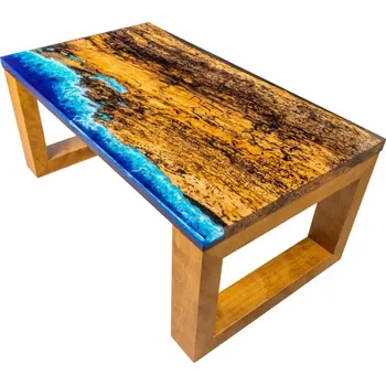 Konferenční stolek Michal Hejl Konferenční stolek 91 x 51 cm Buk / Epoxidová pryskyřice