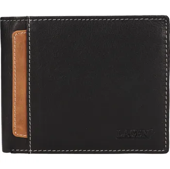Peněženka Pánská kožená peněženka Lagen Primož - černá