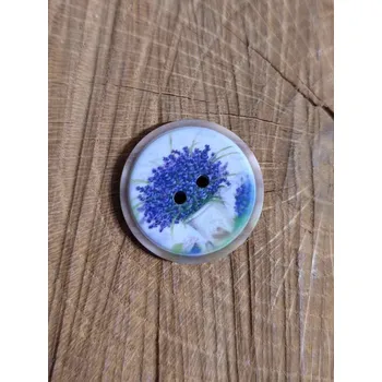 Knoflík Knoflík 25 mm s levandulí