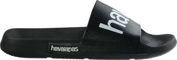 Pánské pantofle Unisex pantofle HAVAIANAS SLIDE CLASSIC LOGO MANIA 39/40 Černá, Bílá