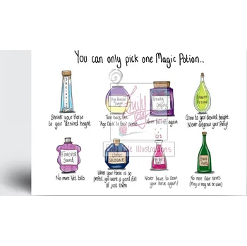 Pohlednice ‘Magic Potions’ od Emily Cole