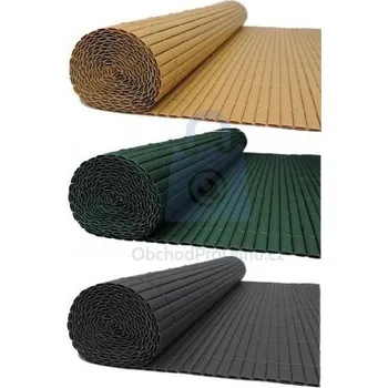 zahradní zástěna Rohož umělý PVC bambus 1500 x 3000 mm, šedý, balení 1 ks