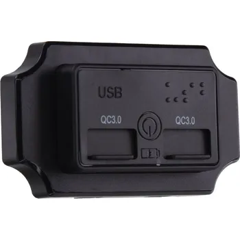 2x USB QC3.0 zásuvka 12/24V, montáž na povrch, vypínač