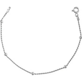 Náramek Stříbrný náramek valis s kuličkami délka náramku 18cm