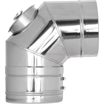 Komín Nerez koleno 90°+čistící otvor-150/0,5-25mm
