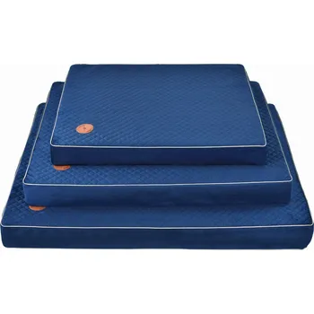 Pelíšek pro psa Lauren Design Ortopedická matrace pro psy Hector, modrý velvet Velikost: M - 70 x 60 cm