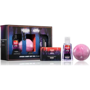 Mýdlo Merci Handy Upside Down čisticí gel na ruce 30 ml + hydratační mýdlo 100 g + koupelová bomba 100 g