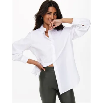 Dámská košile Only Nora Long-Sleeve Plain Shirt White 10 (S)