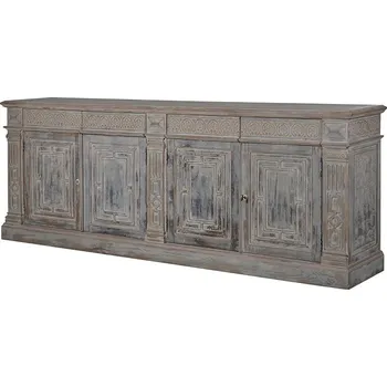 Organizace kuchyně Masivní vintage příborník HERITAGE 235cm silná patina