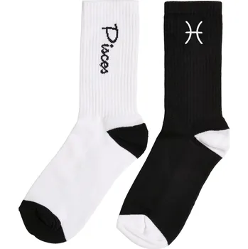 Pánské ponožky Zodiac Ponožky 2-balení černo/bílé ryby Mister Tee bílá 2550749