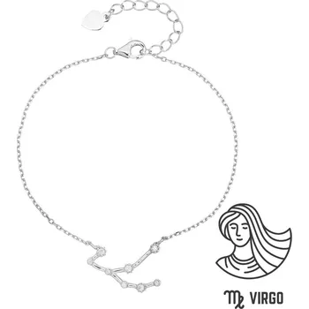 Náramek JKB Jewel Stříbrný náramek se zirkony Znamení zvěrokruhu PANNA
